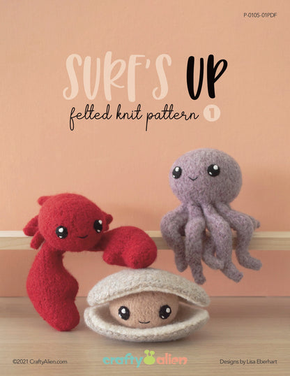 Surf's Up! Felted Knit Amigurumi Pattern