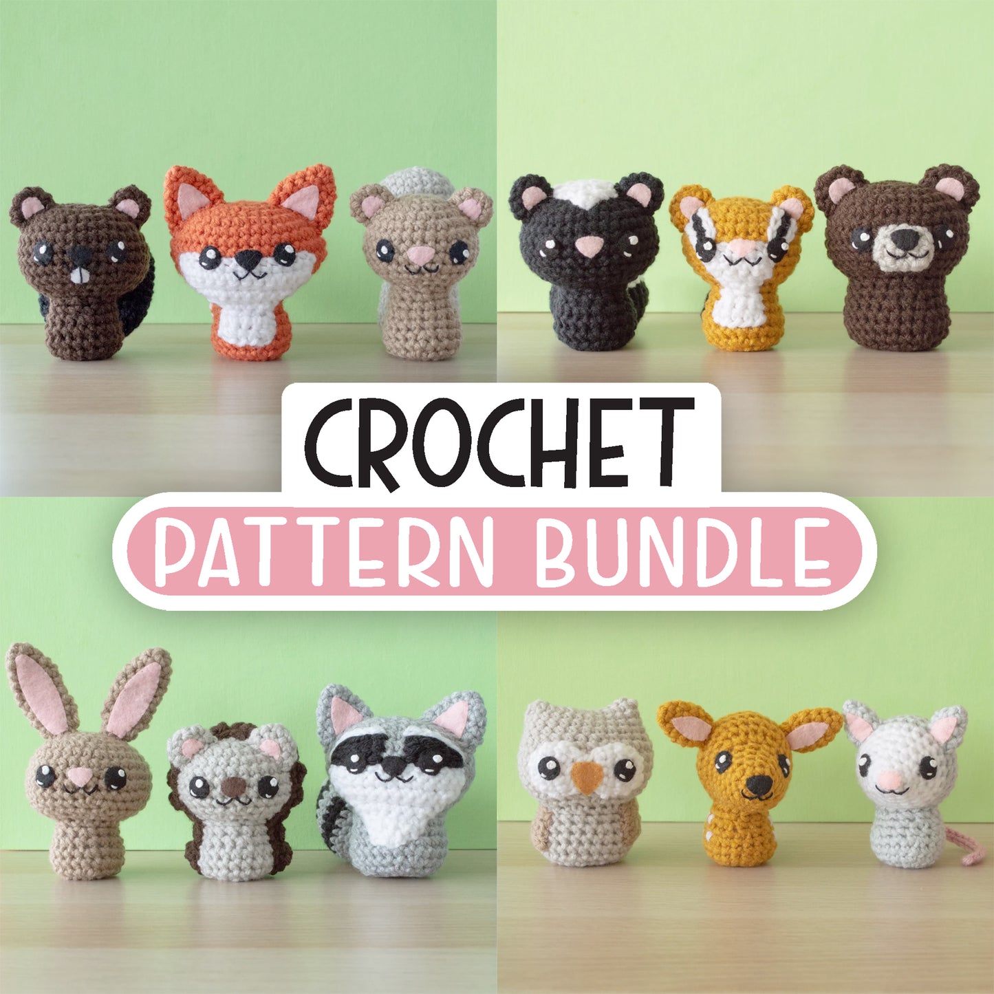 Backyard Critters Crochet Amigurumi Pattern Bundle