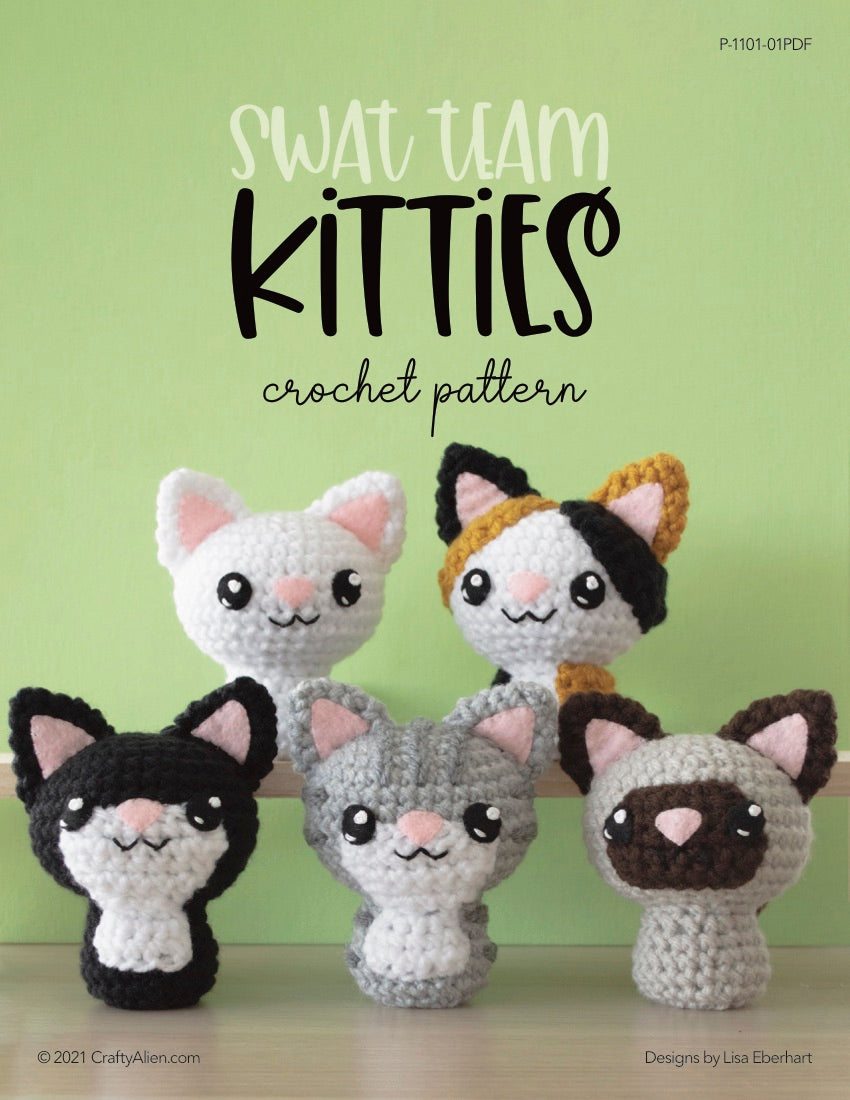 Swat Team Kitties Crochet Amigurumi Pattern